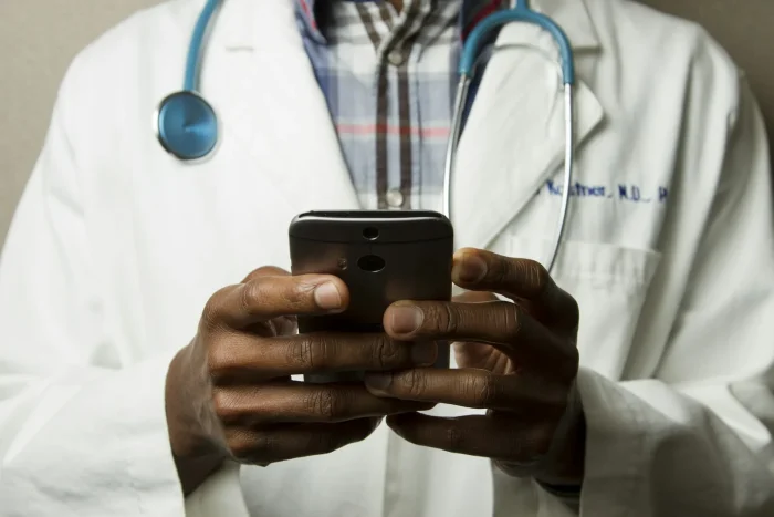 Healthcare professional providing clinical care
