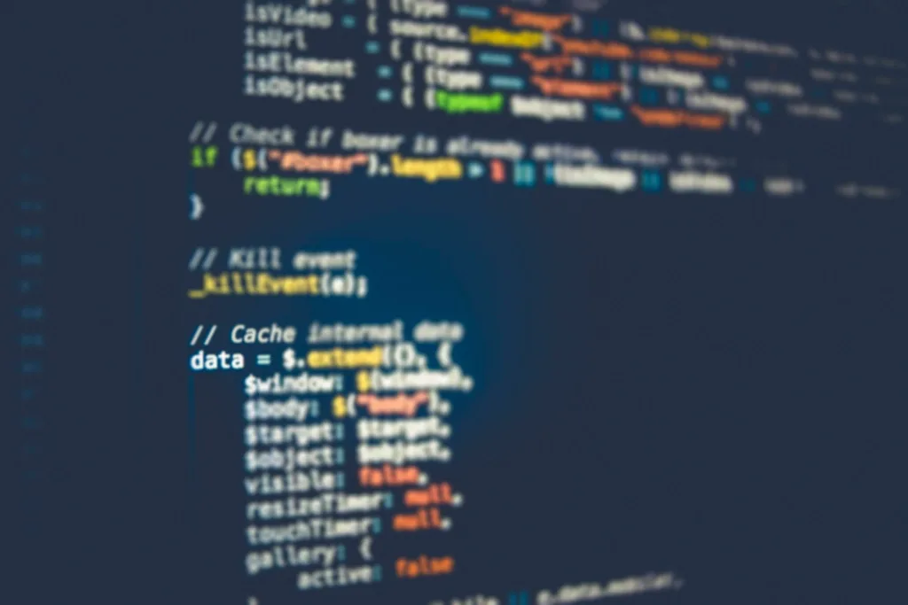Coding on a computer screen