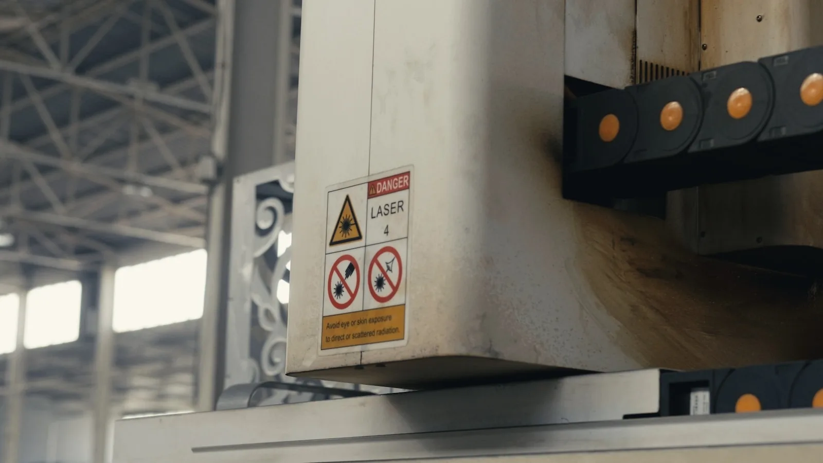 A close up of a machine in a factory